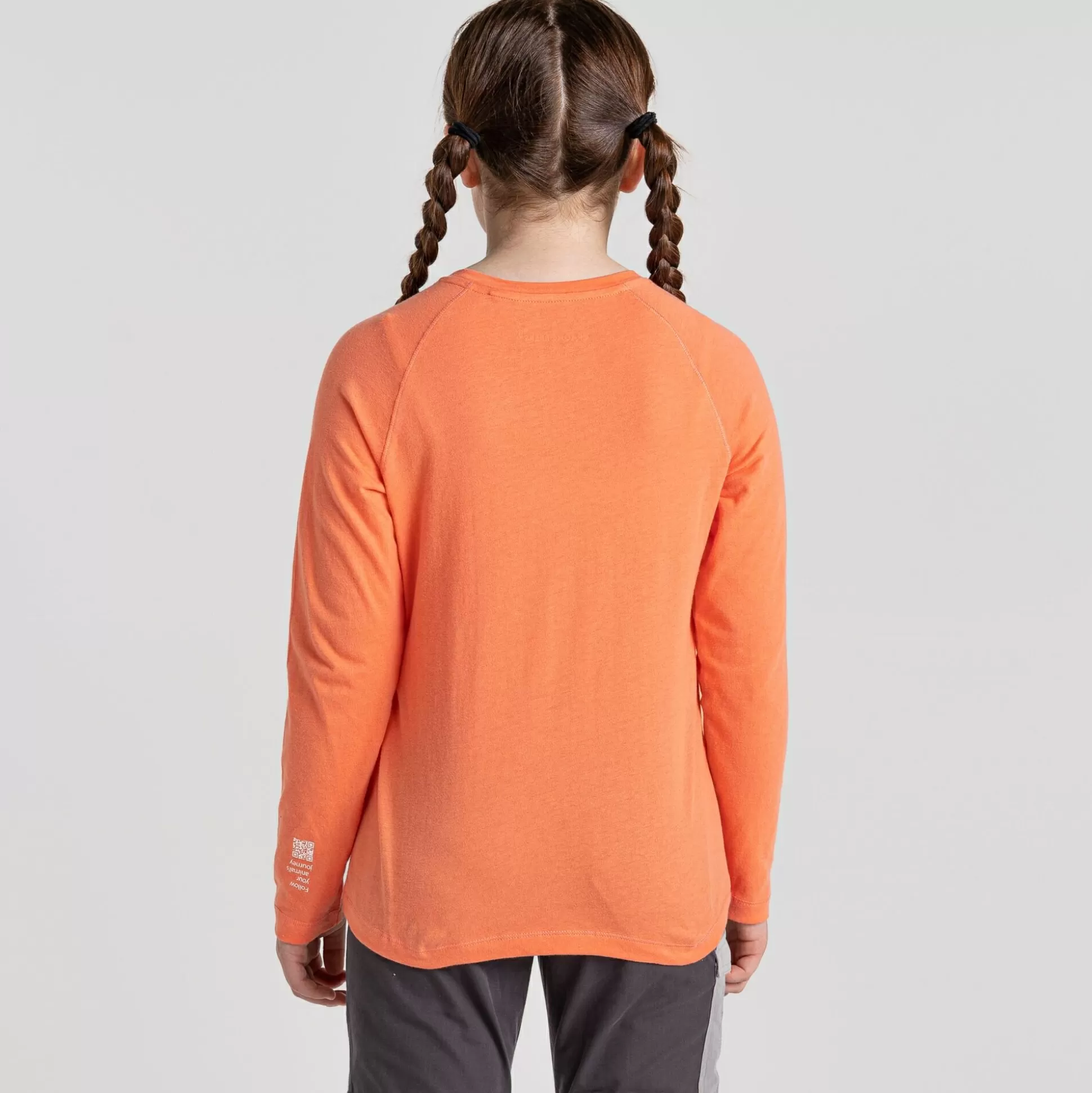 Craghoppers Kid'S Bates Long Sleeved T-Shirt - Fusion Coral Bubble<Kids Long Sleeve