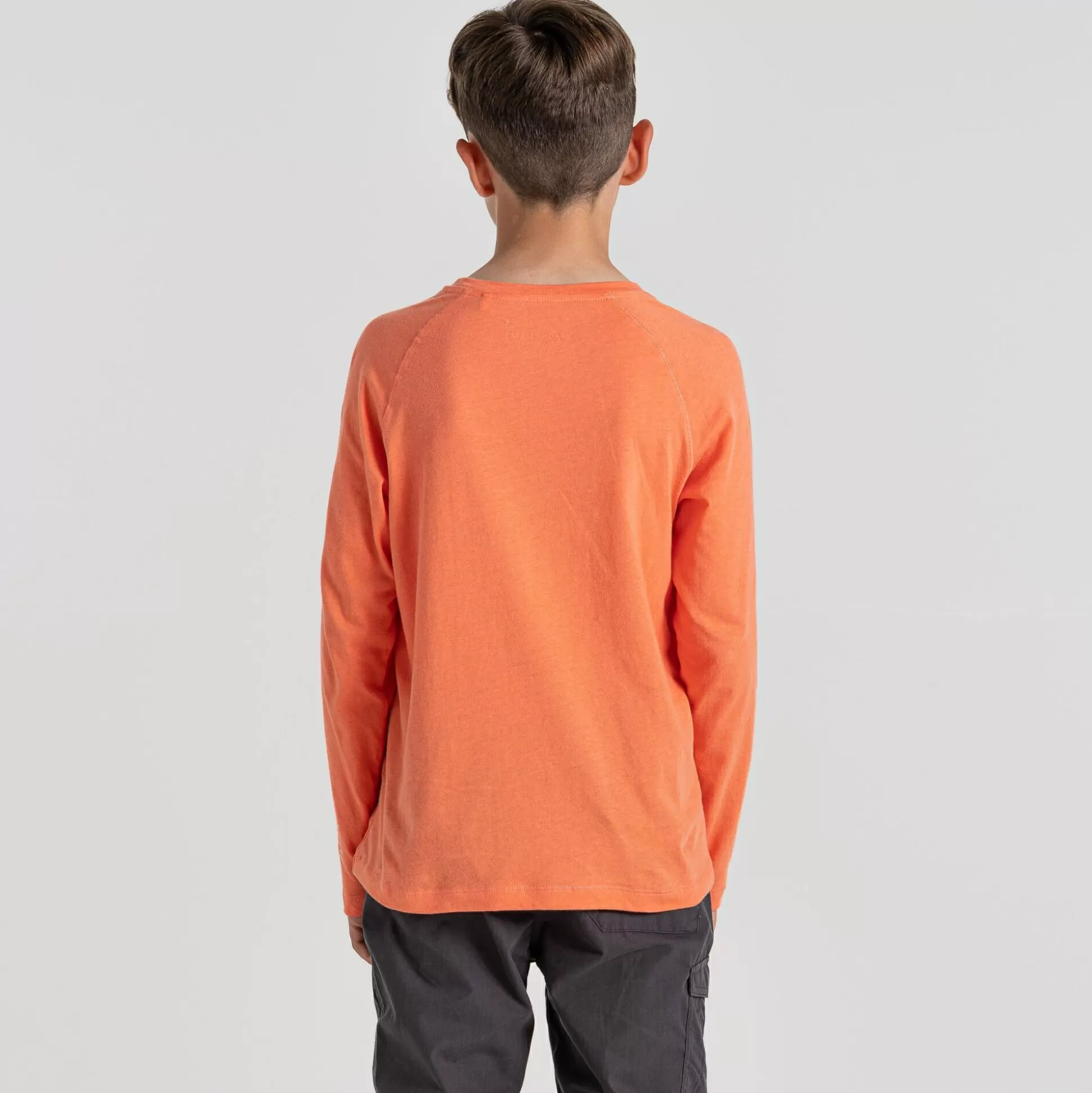 Craghoppers Kid'S Bates Long Sleeved T-Shirt - Fusion Coral Bubble<Kids Long Sleeve