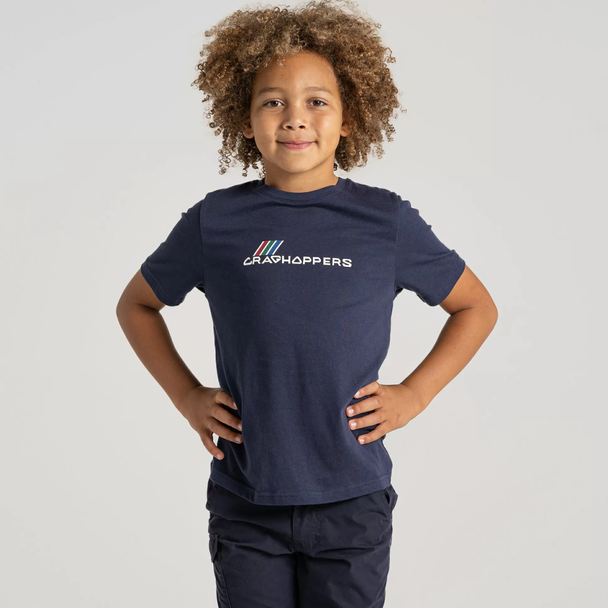 Craghoppers Kid'S Ellis Short Sleeved T-Shirt - Blue Navy Brand Carrier<Kids Long Sleeve