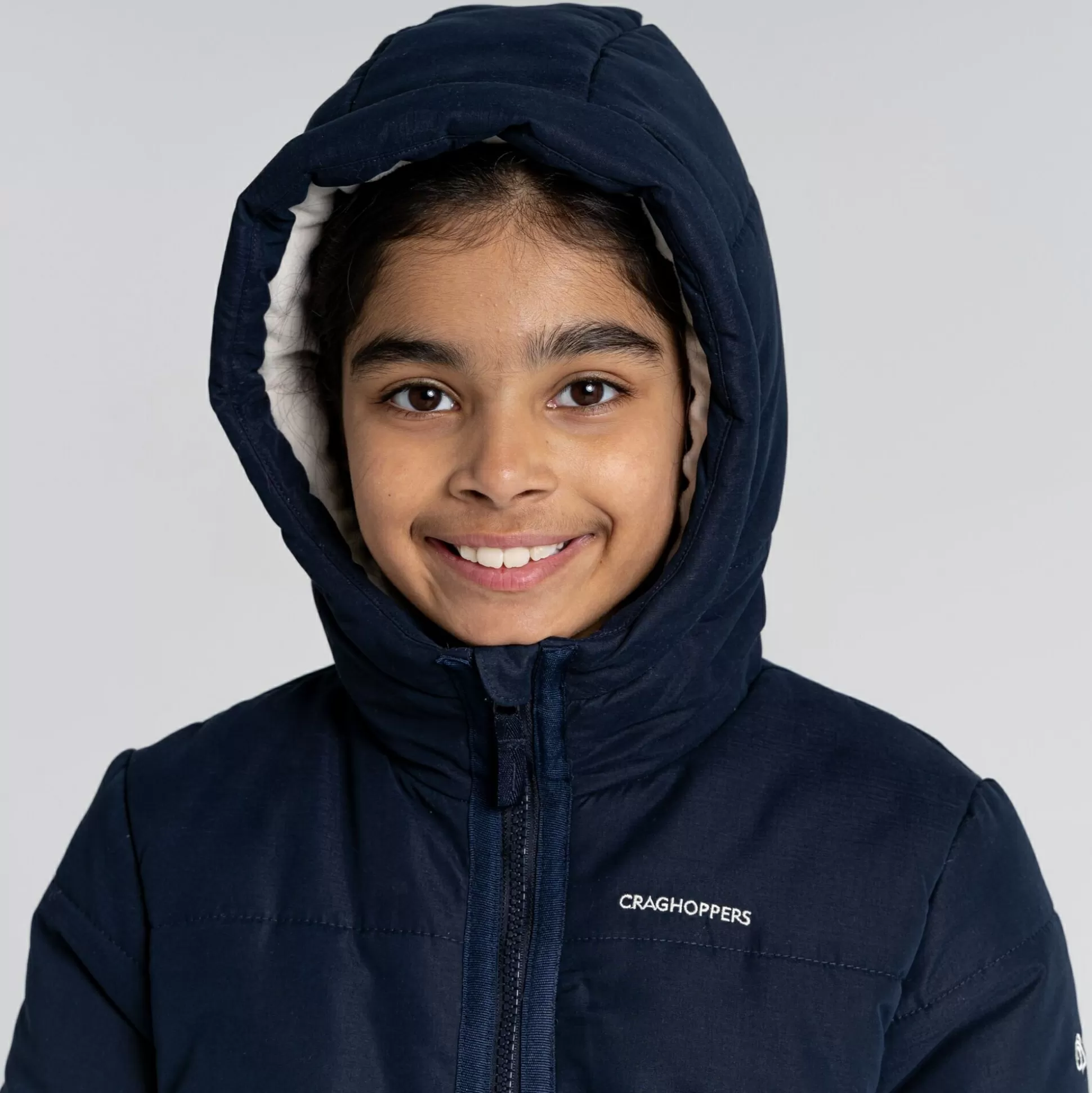 Craghoppers Kid'S Harue Insulated Jacket - Fusion Coral / Blue Navy<Kids Insulated Jackets