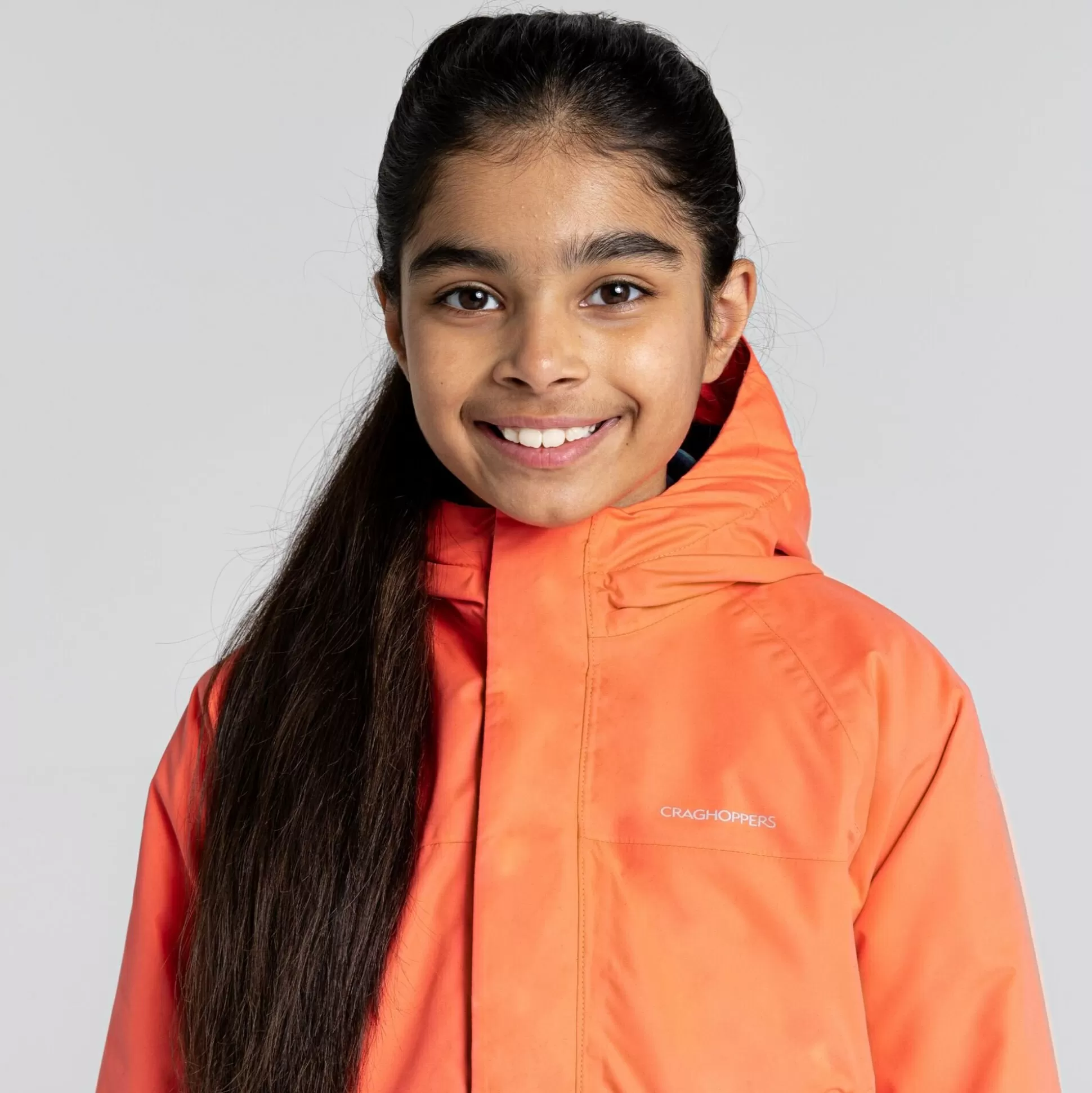 Craghoppers Kid'S Harue Insulated Jacket - Fusion Coral / Blue Navy<Kids Insulated Jackets