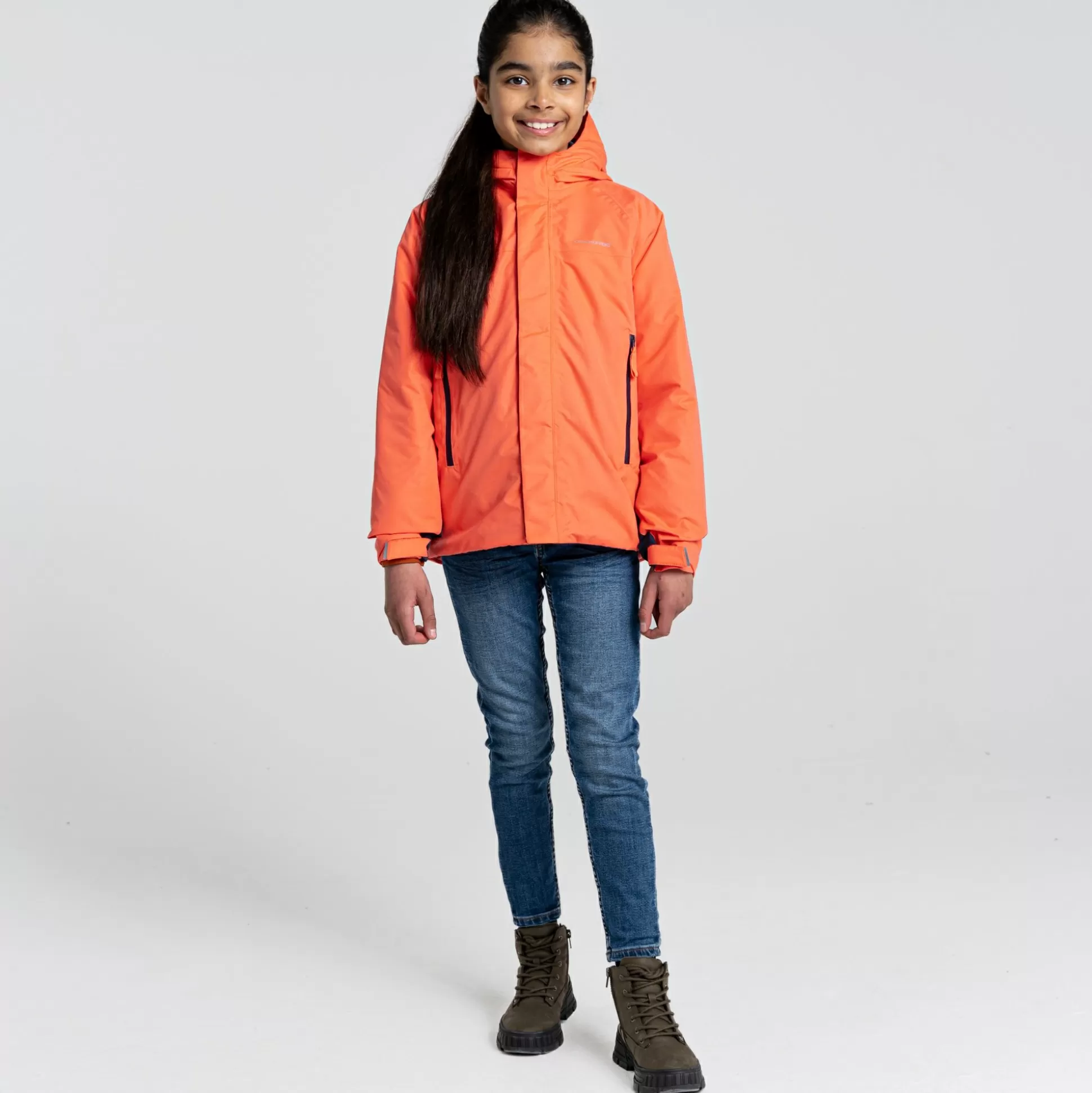 Craghoppers Kid'S Harue Insulated Jacket - Fusion Coral / Blue Navy<Kids Insulated Jackets