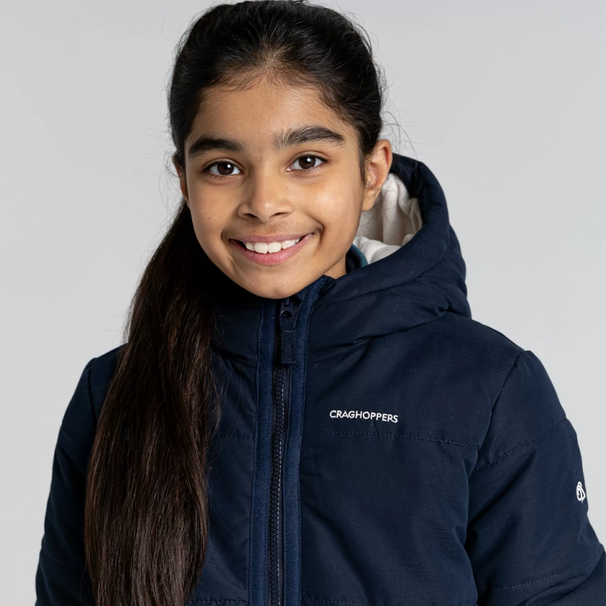 Craghoppers Kid'S Harue Insulated Jacket - Fusion Coral / Blue Navy<Kids Insulated Jackets