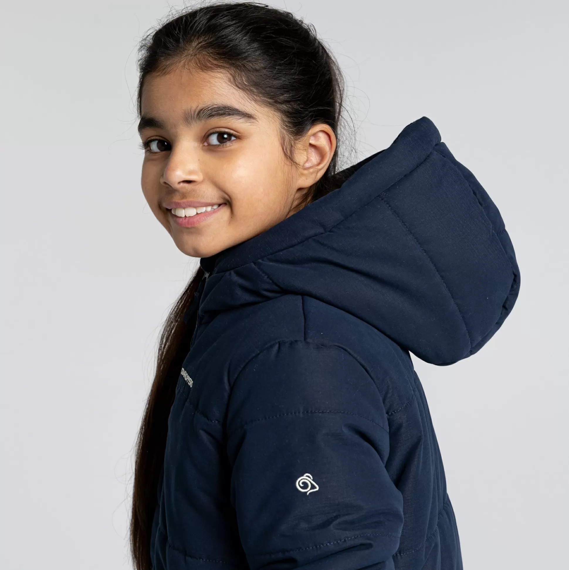Craghoppers Kid'S Harue Insulated Jacket - Fusion Coral / Blue Navy<Kids Insulated Jackets