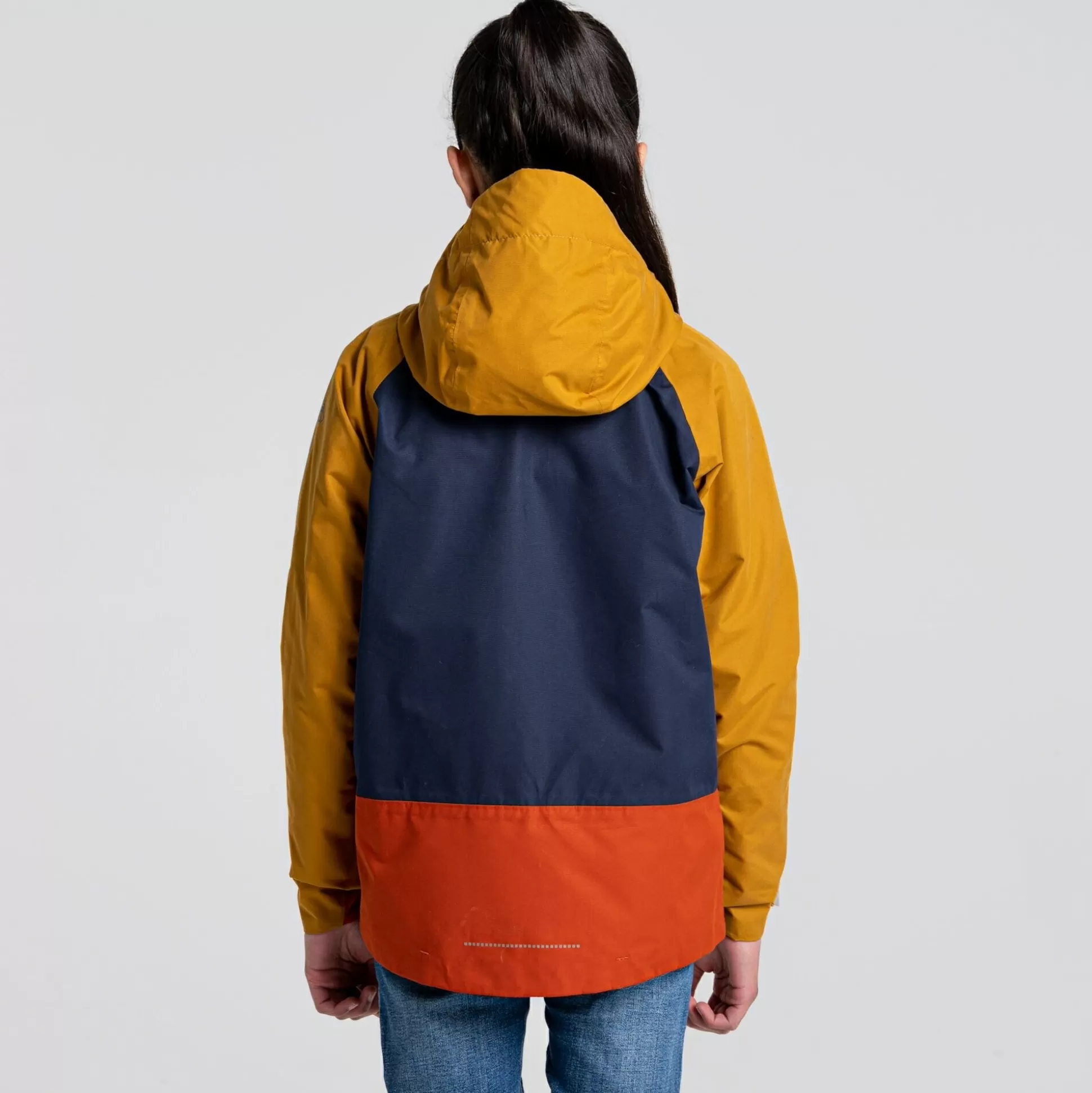 Craghoppers Kid'S Minato Waterproof Jacket - Gingko Yellow / Blue Navy / Potters Clay<Kids Waterproof Jackets