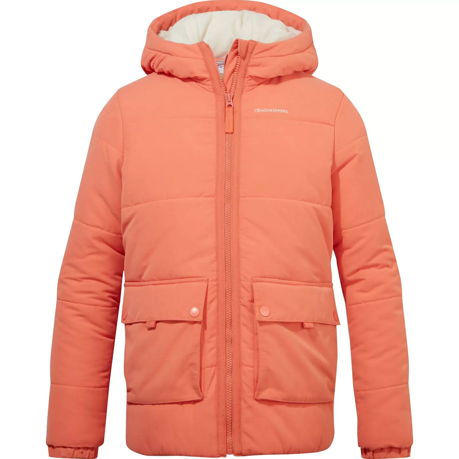 Craghoppers Kid'S Sara Insulated Hooded Jacket - Fusion Coral<Kids Insulated Jackets
