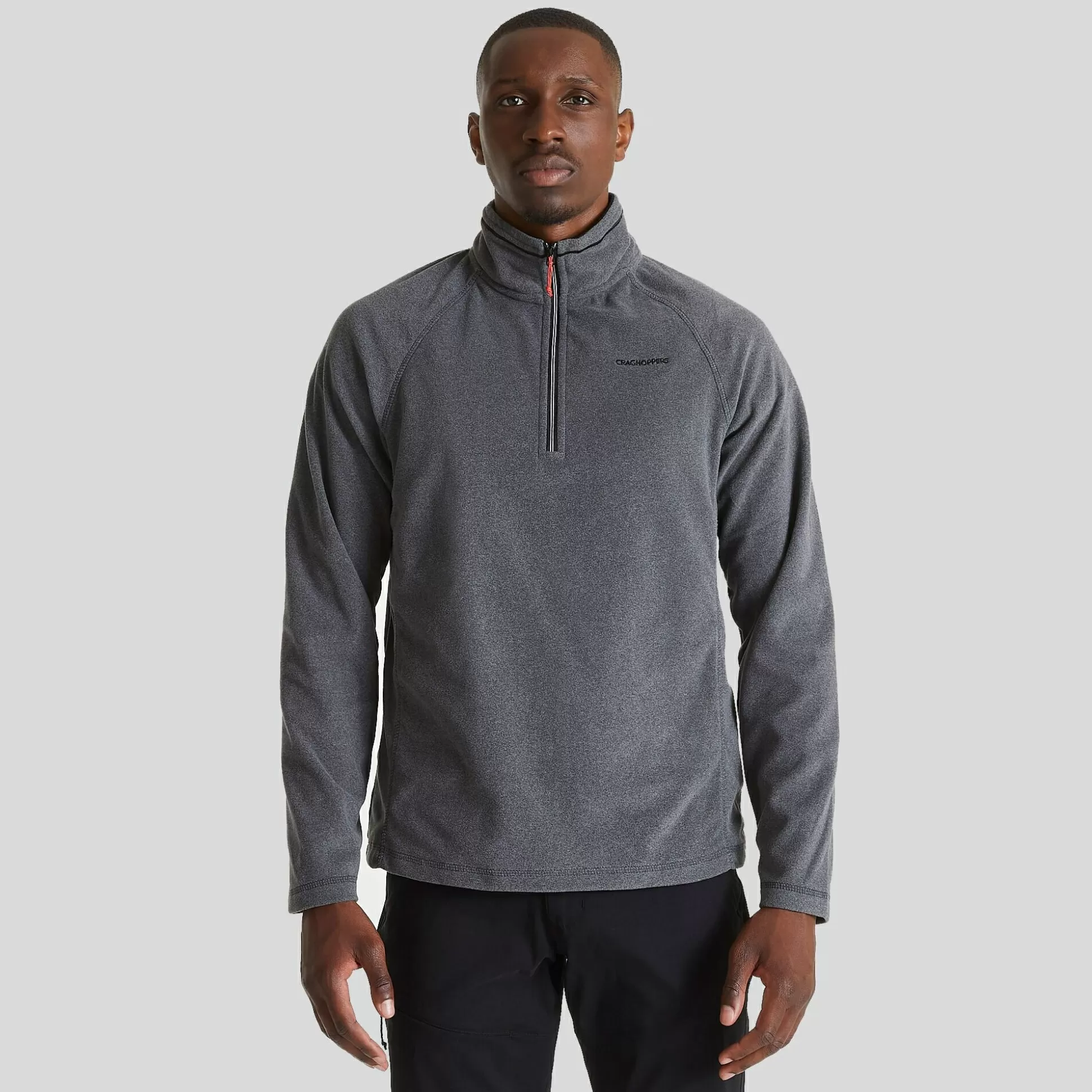 Craghoppers Men'S Corey Half Zip Fleece - Black Pepper Marl<Mens Half Zip Fleece