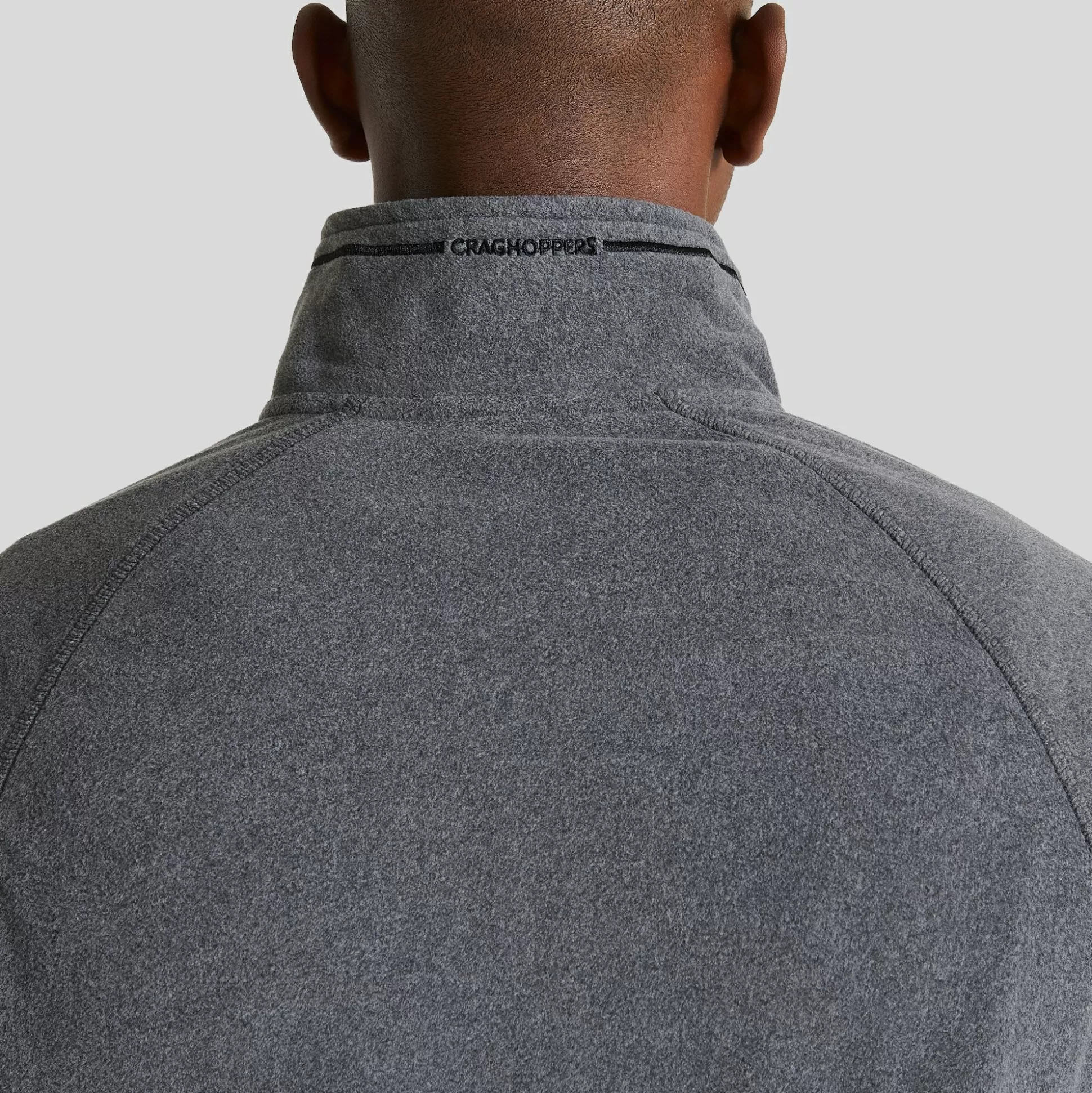Craghoppers Men'S Corey Half Zip Fleece - Black Pepper Marl<Mens Half Zip Fleece