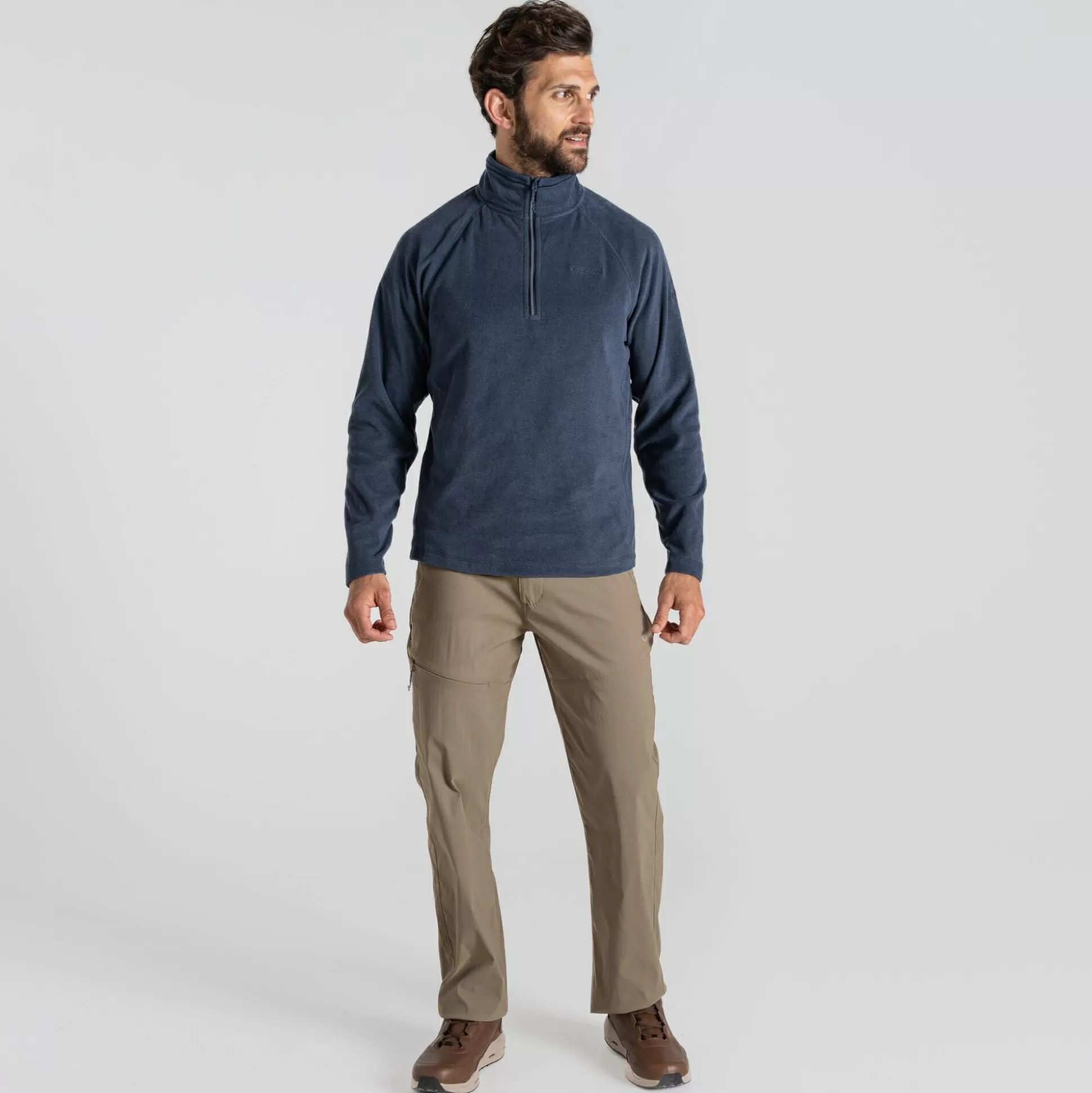 Craghoppers Men'S Corey Half Zip Fleece - Blue Navy Marl<Mens Half Zip Fleece