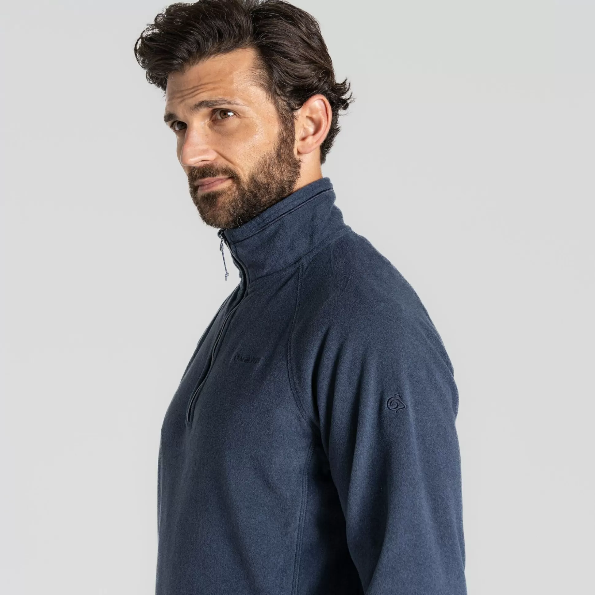 Craghoppers Men'S Corey Half Zip Fleece - Blue Navy Marl<Mens Half Zip Fleece