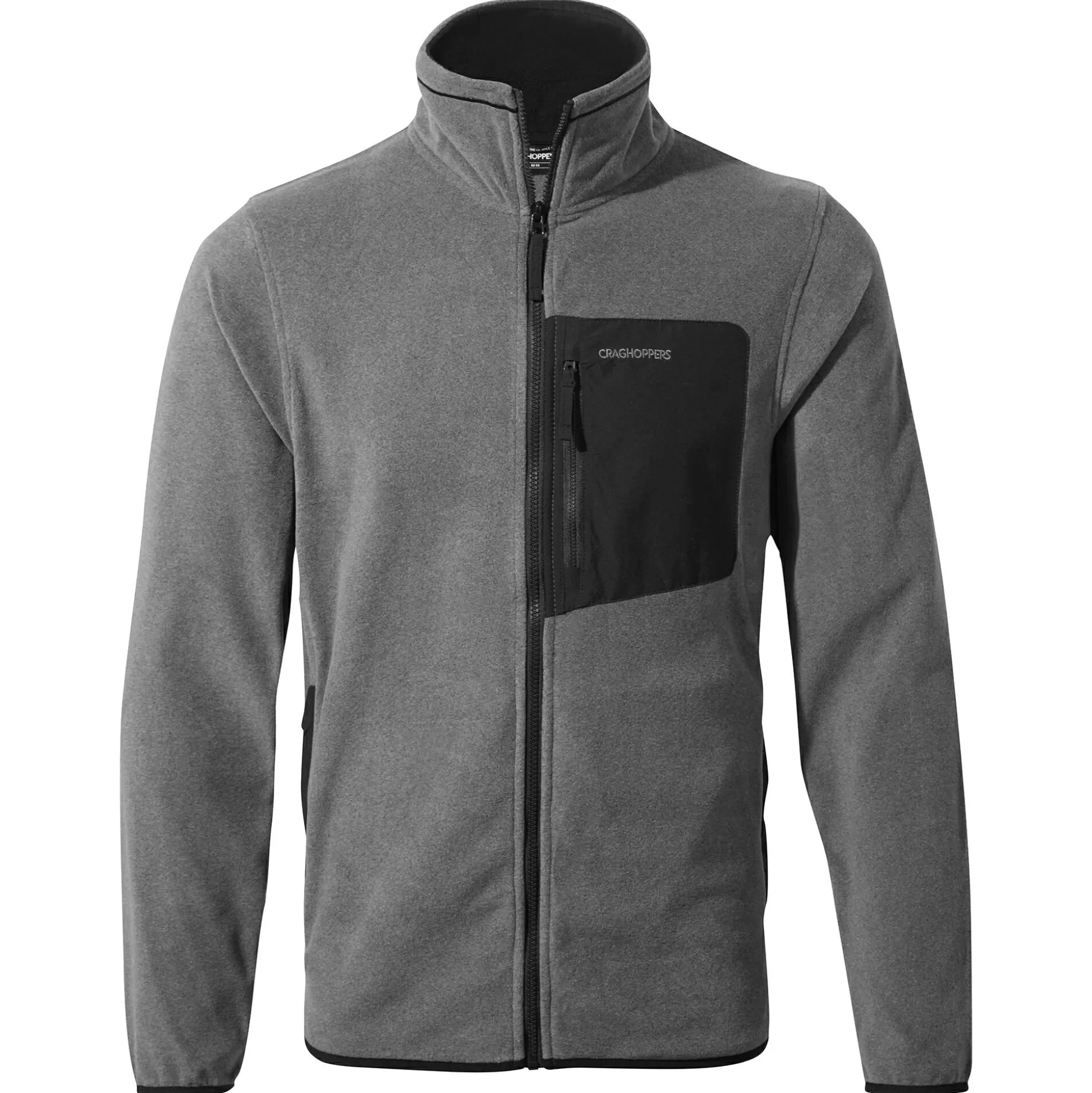 Craghoppers Men'S Corey Plus Full Zip Fleece - Black Peppermarl<Mens Full Zip Fleece