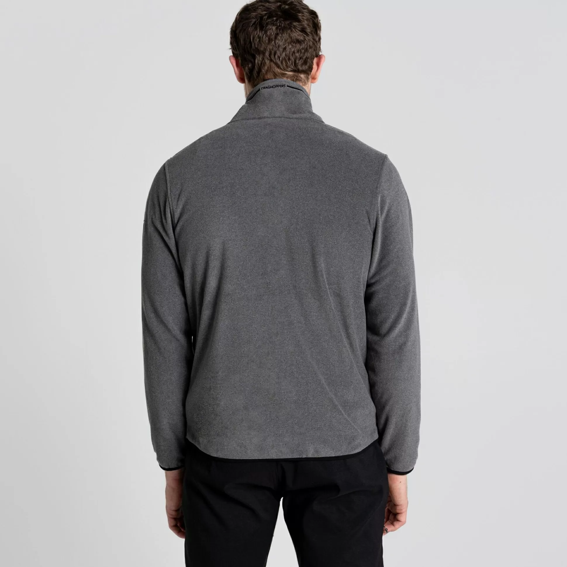 Craghoppers Men'S Corey Plus Full Zip Fleece - Black Peppermarl<Mens Full Zip Fleece