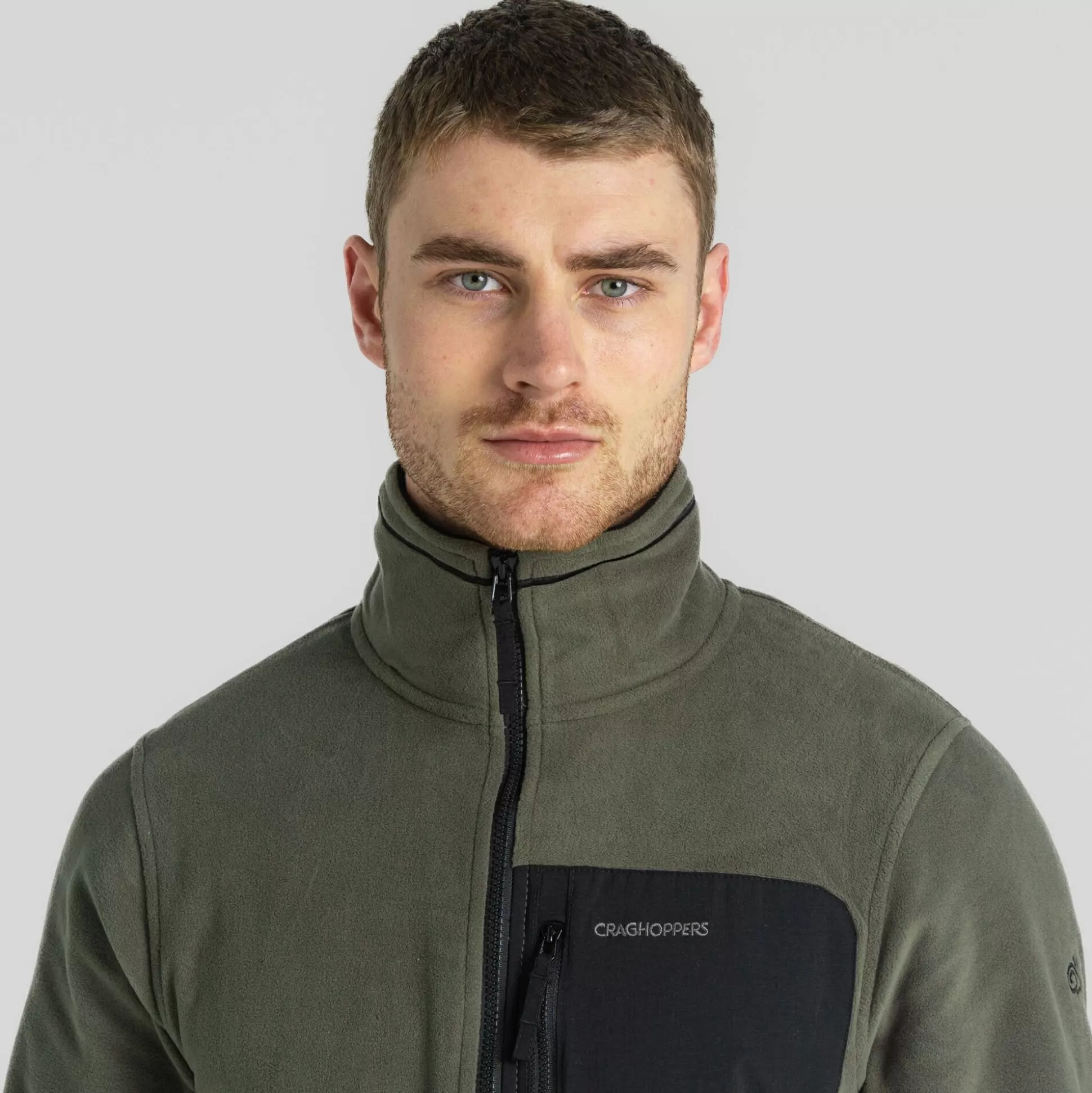 Craghoppers Men'S Corey Plus Full Zip Fleece - Woodland Green<Mens Full Zip Fleece