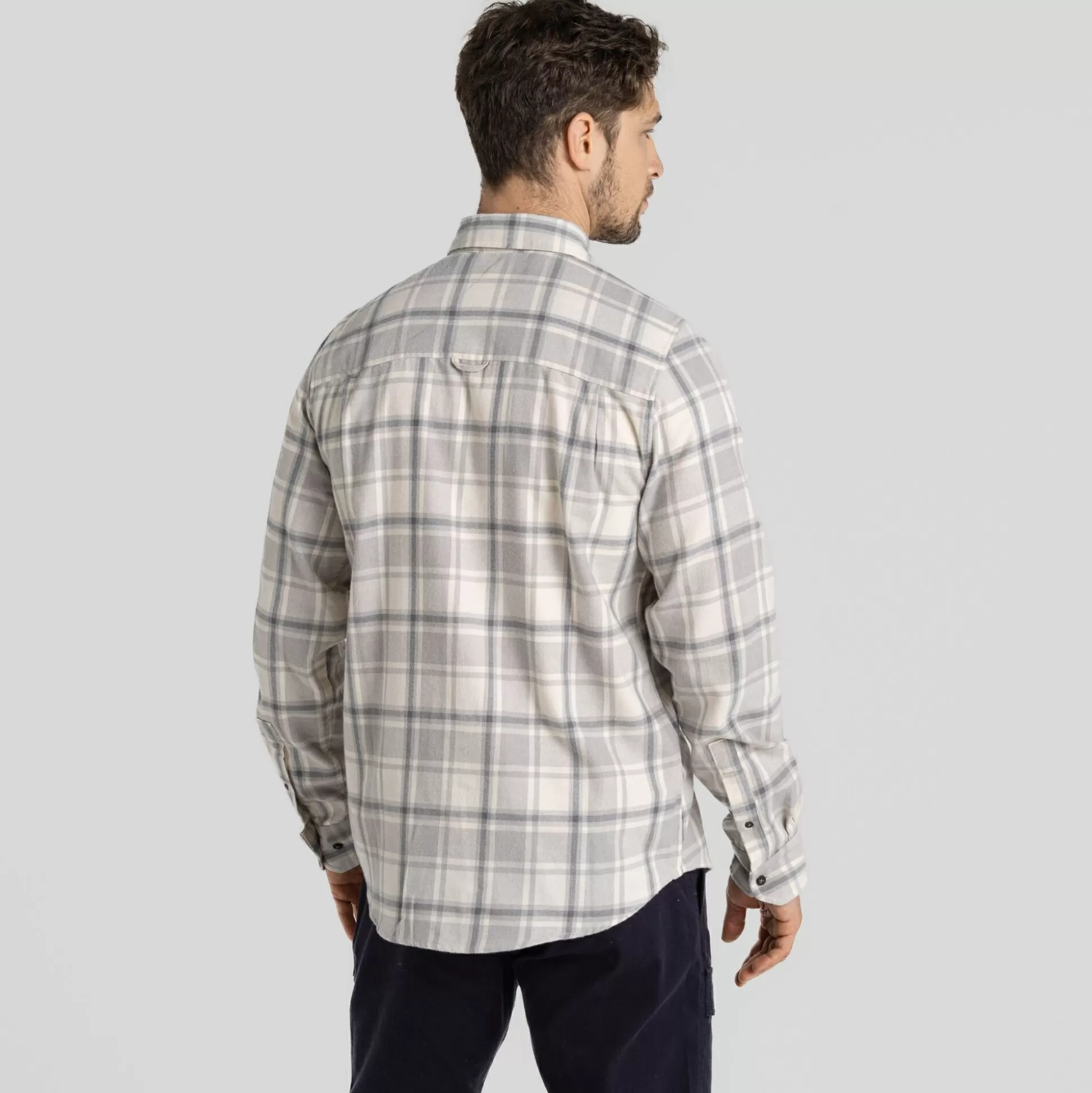 Craghoppers Men'S Kiwi Long Sleeved Check Shirt - Soft Grey Marl Check<Mens Long Sleeve
