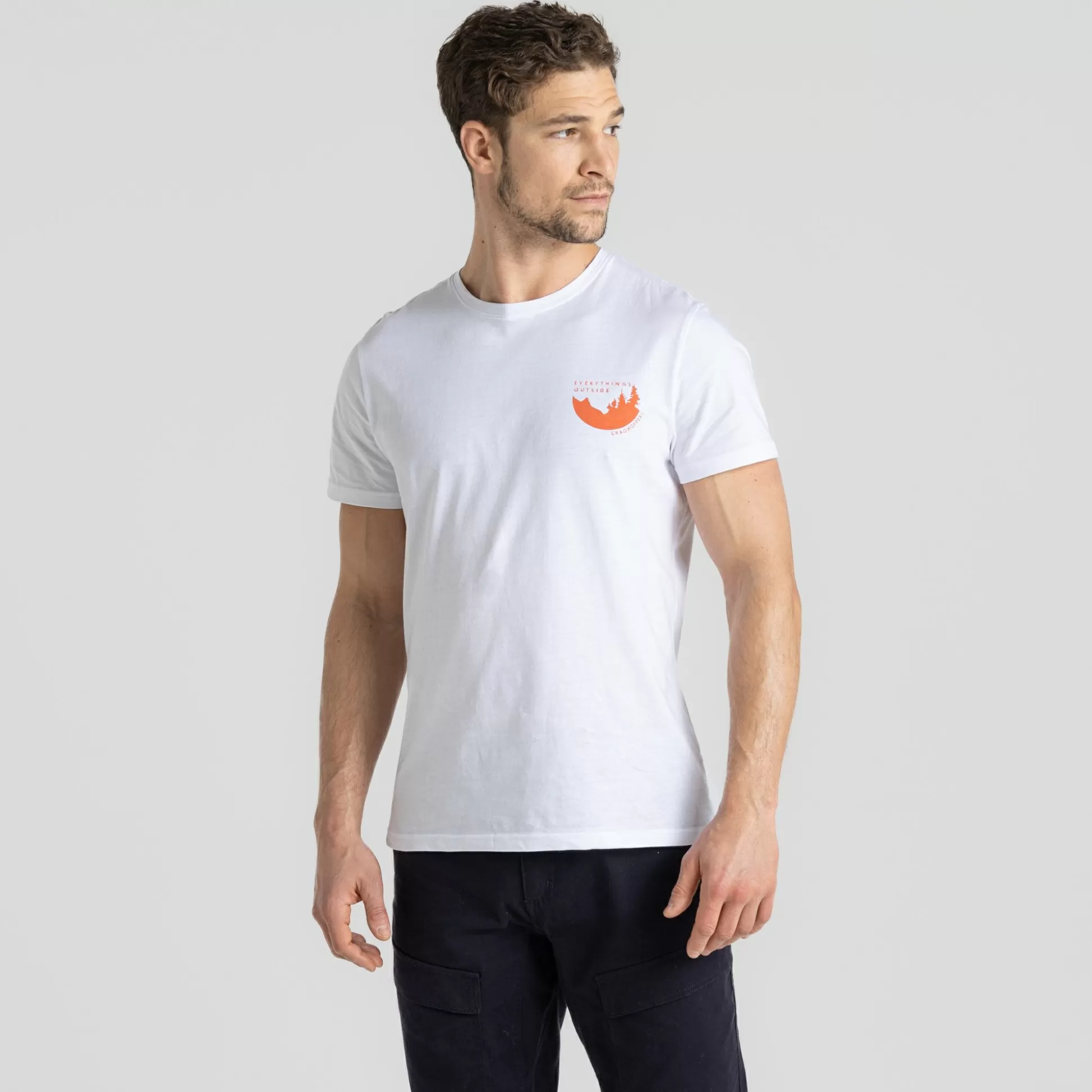 Craghoppers Men'S Lucent Short Sleeved T-Shirt - Optic White Ink Blot<Mens Short Sleeve