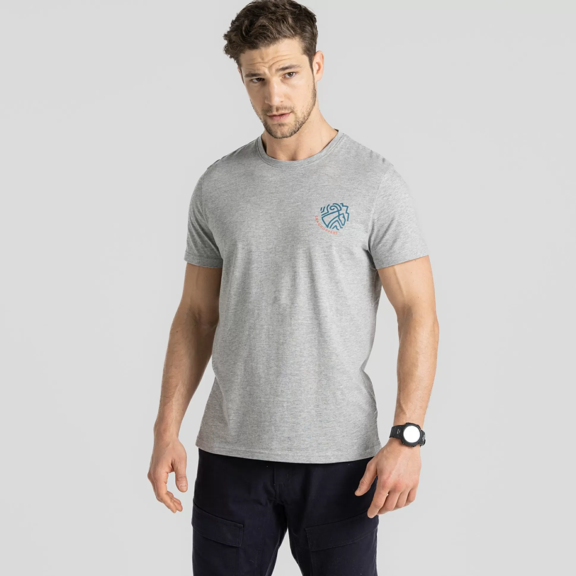 Craghoppers Men'S Lucent Short Sleeved T-Shirt - Soft Grey Marl Oval<Mens Short Sleeve