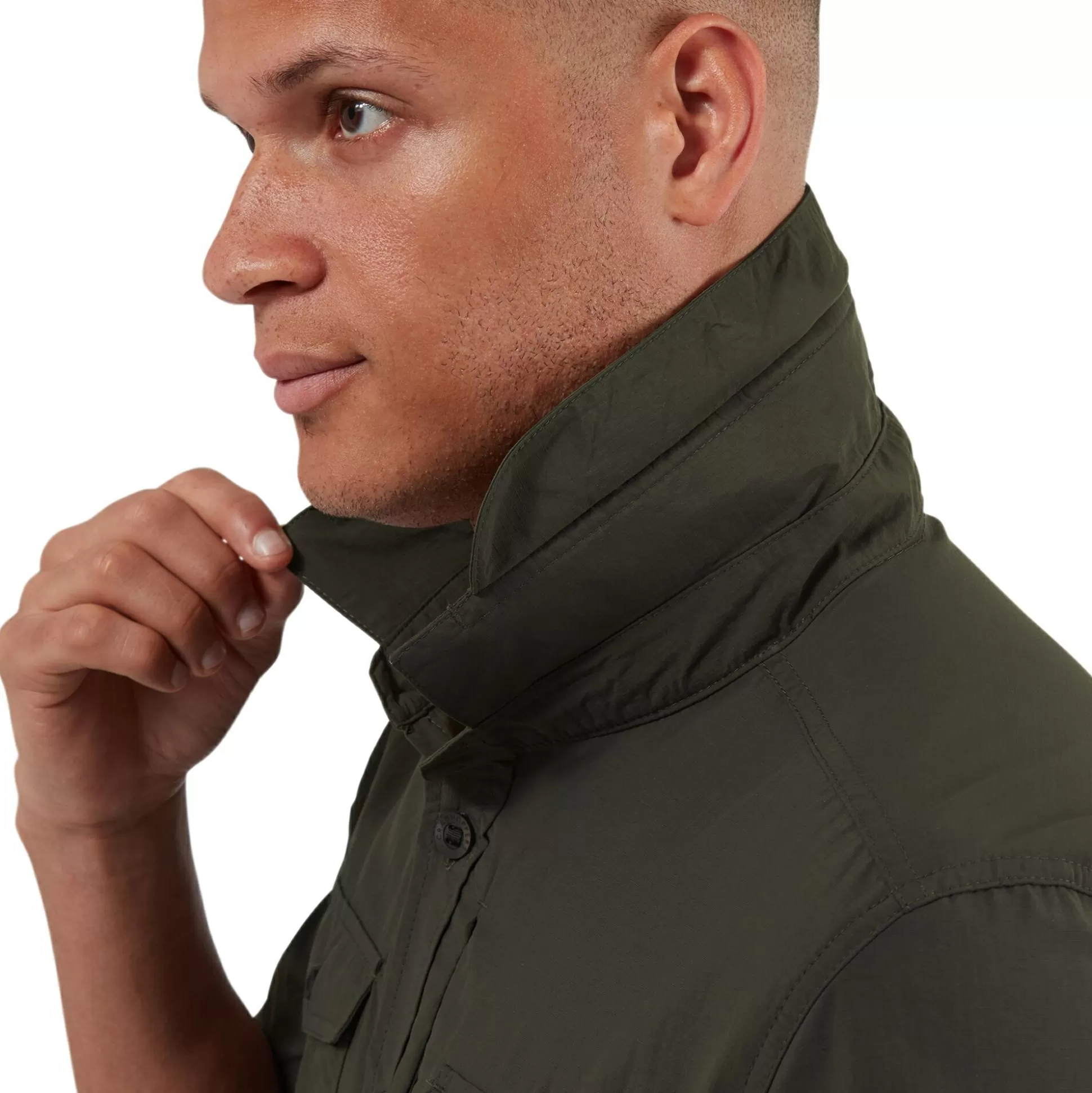 Craghoppers Men'S Nosilife Adventure Ii Short Sleeved Shirt - Dark Khaki<Mens Short Sleeve