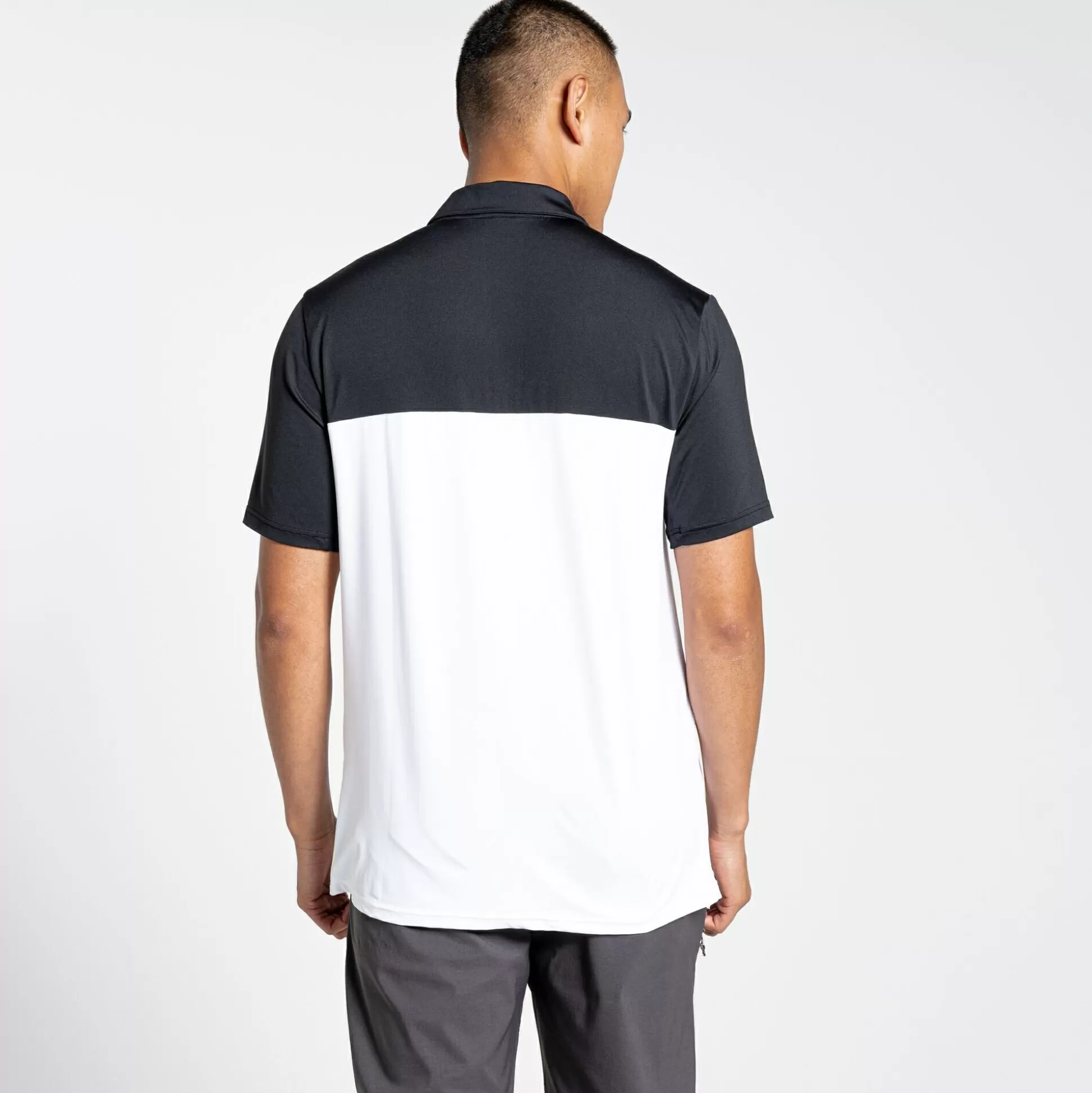 Craghoppers Men'S Nosilife Pro Short Sleeved Polo - Black / Optic White<Mens Short Sleeve